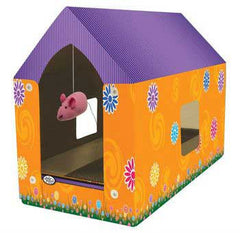 Cat Scratching Play House With Catnip